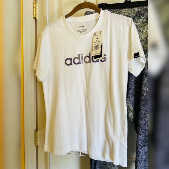 Womens Adidas Feel Brilliant Leggings & Shirt Set (both Size M) - Picture 2 of 3